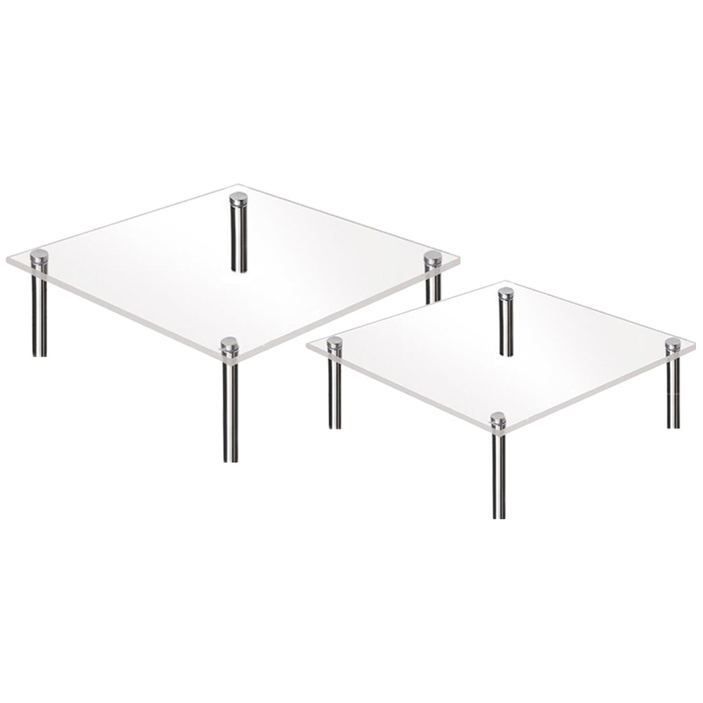 Wedding Support - 2Pcs Acrylic Cake Display Stand Clear
