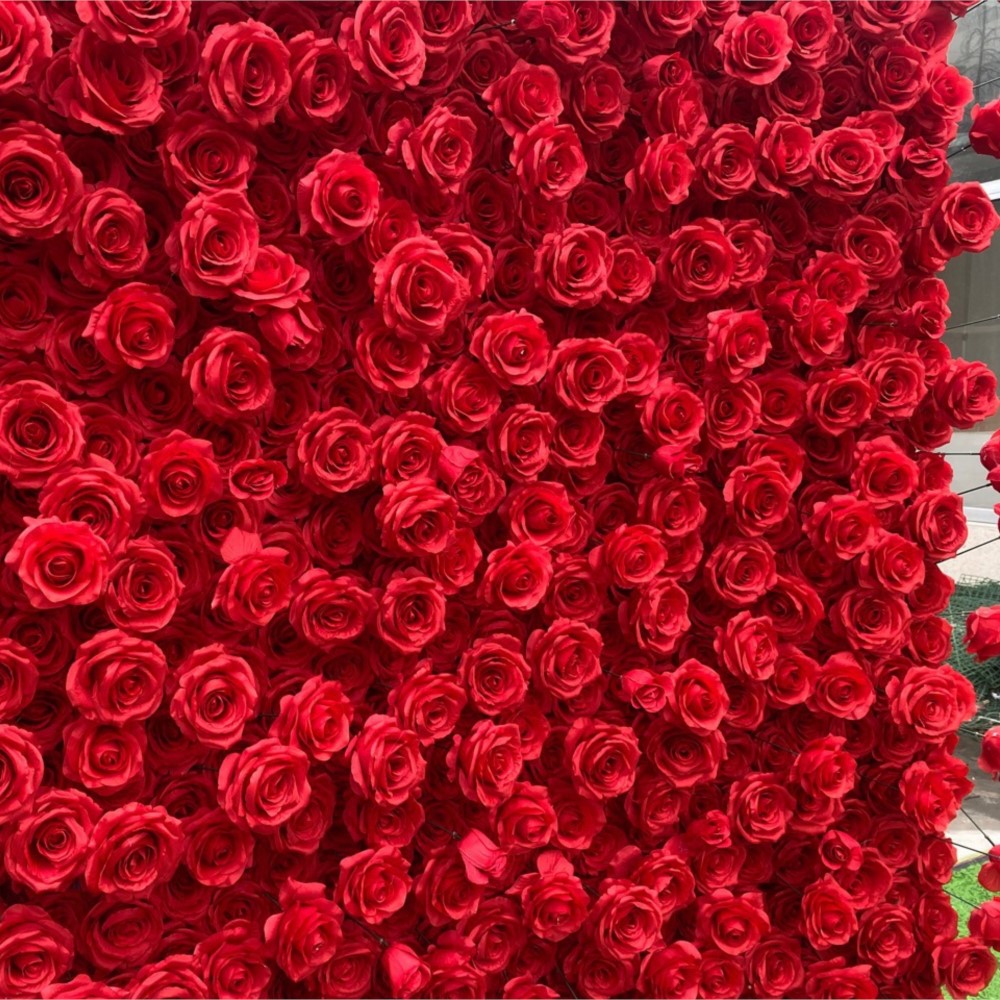 Uflower Red Rose 5D Cloth Flow - Wedding Backdrop Curtain recension och pris