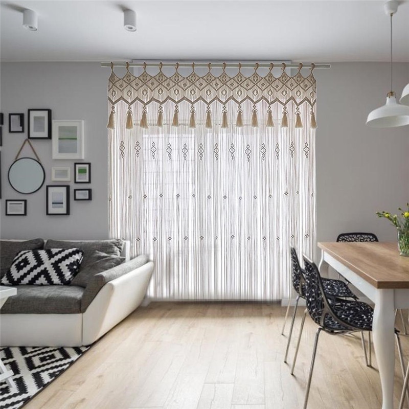 Hand-woven Macrame Cotton Door - Wedding Backdrop Curtain recension och pris