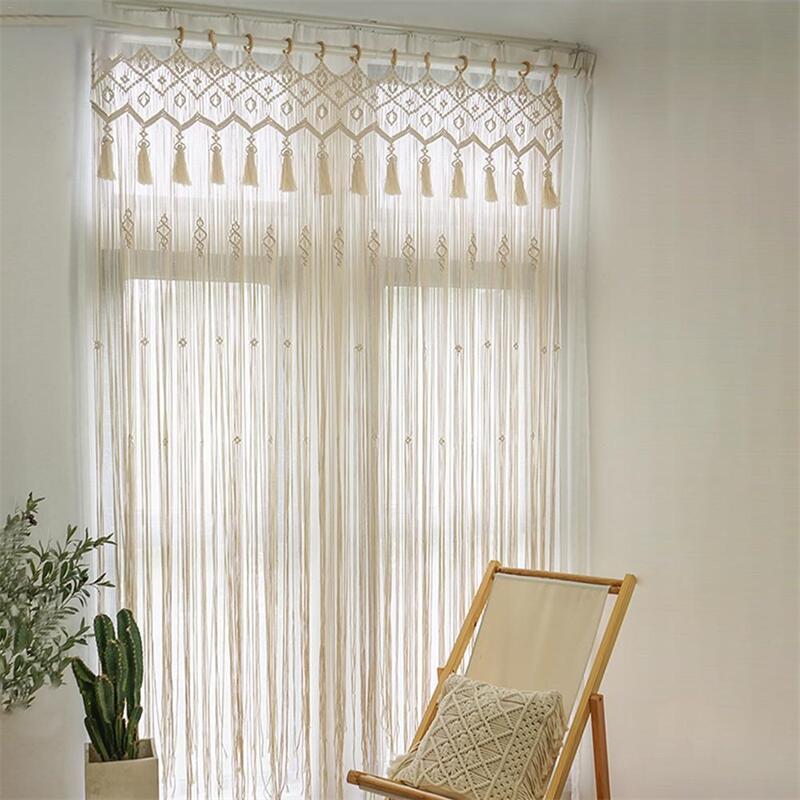 Hand-woven Macrame Cotton Door - Wedding Backdrop Curtain recension och pris
