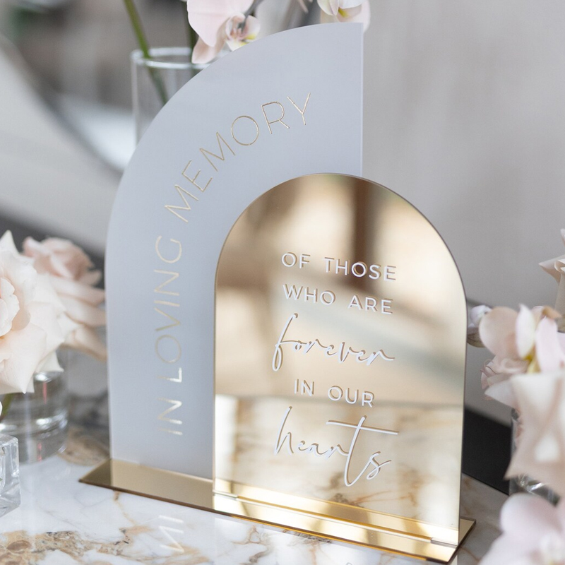 In Loving Memory Sign,Gold Mir - Table Number Gold recension och pris