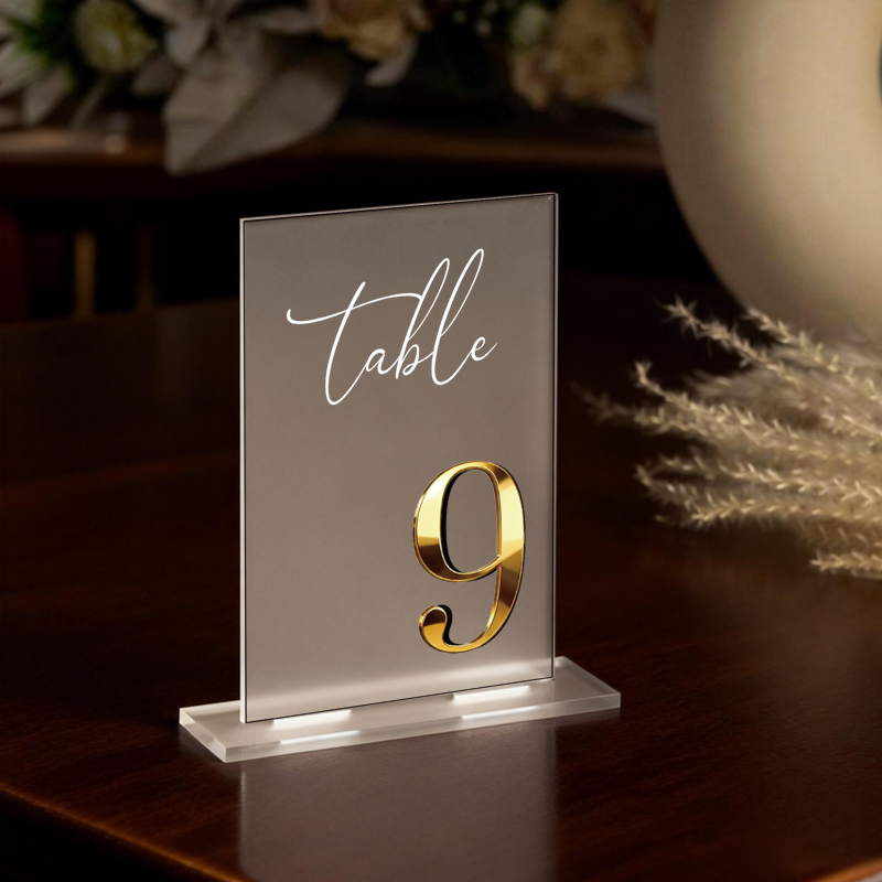 Acrylic Table Number Wedding T - Table Number Gold recension och pris