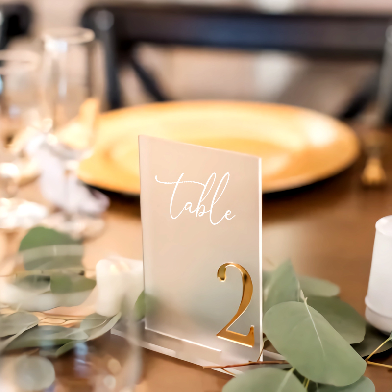 Acrylic Table Number Wedding T - Table Number Gold recension och pris