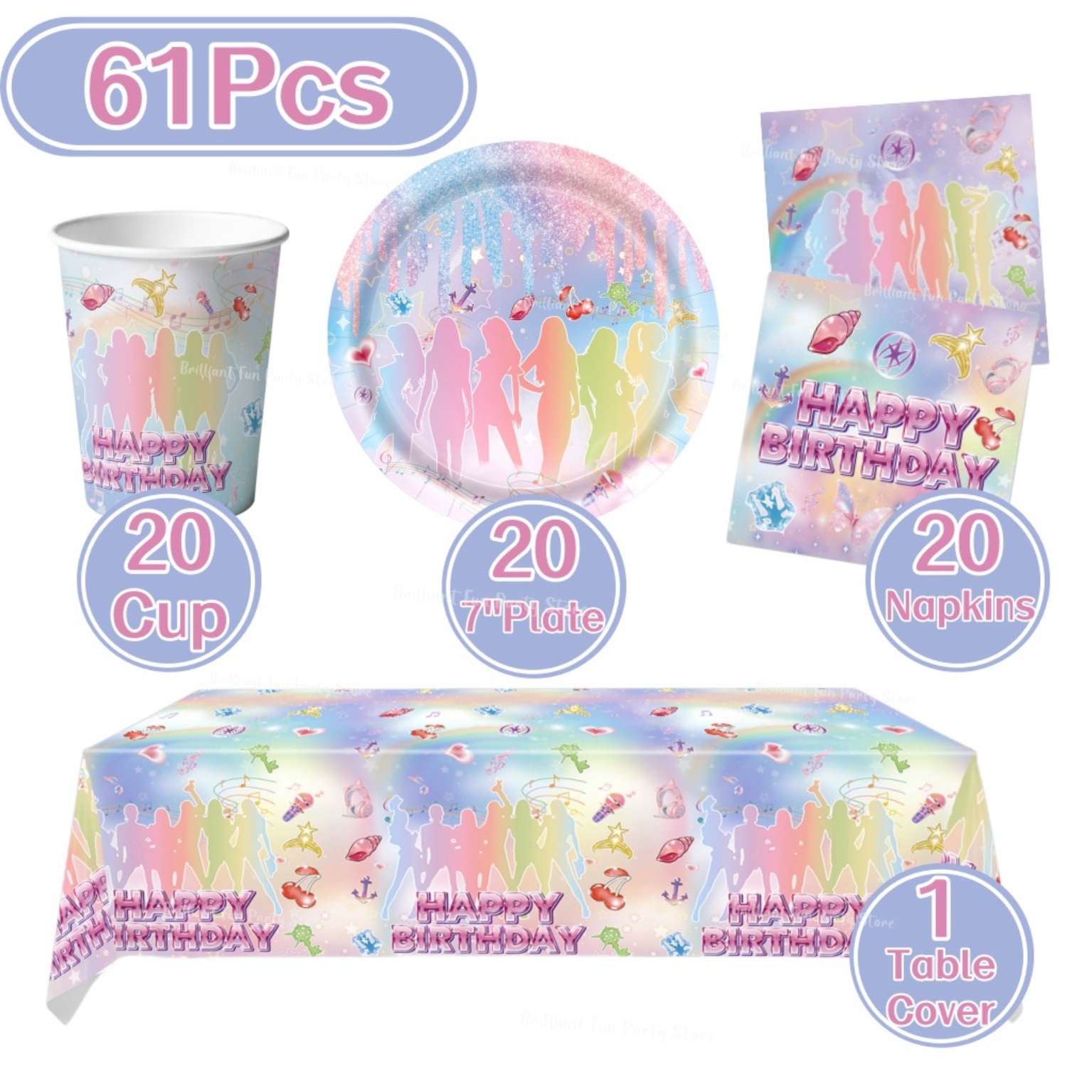 61Pcs Kpop FansBirthday Dispos - Wedding Supply Kit recension och pris