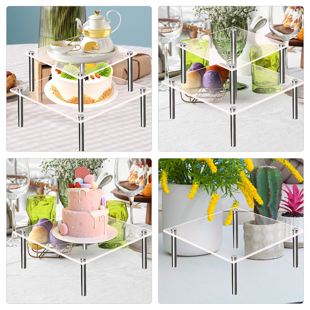 2Pcs Acrylic Cake Display Stan - Wedding Support recension och pris