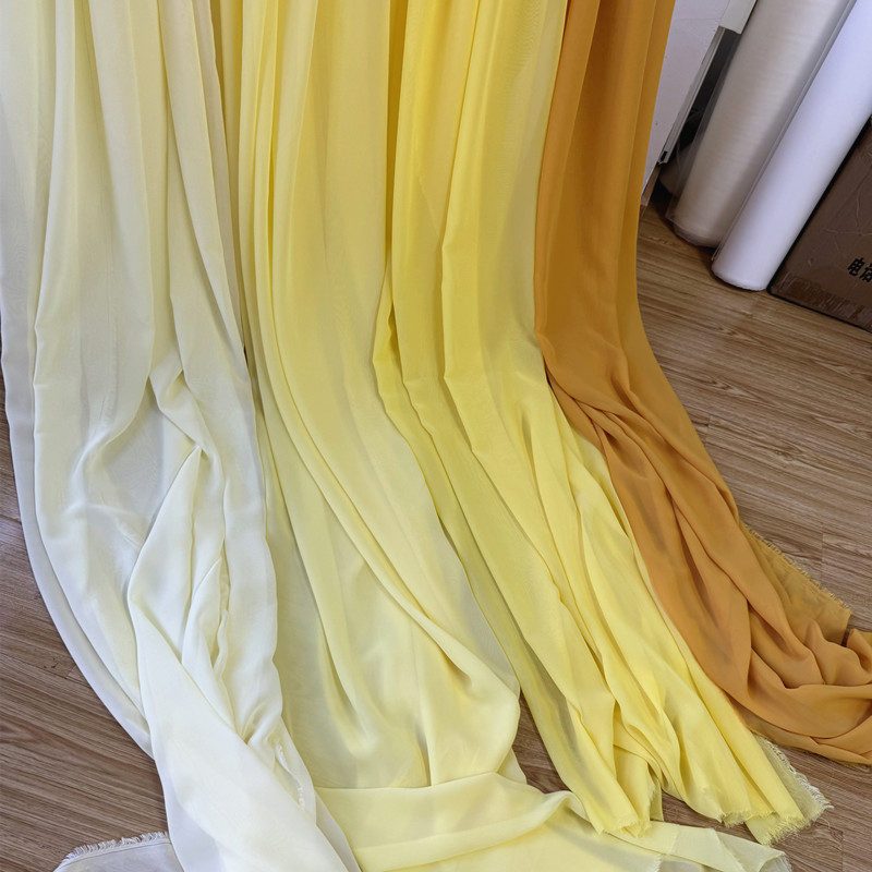 White Yellow Chiffon Fabric Br - Wedding Backdrop Curtain recension och pris