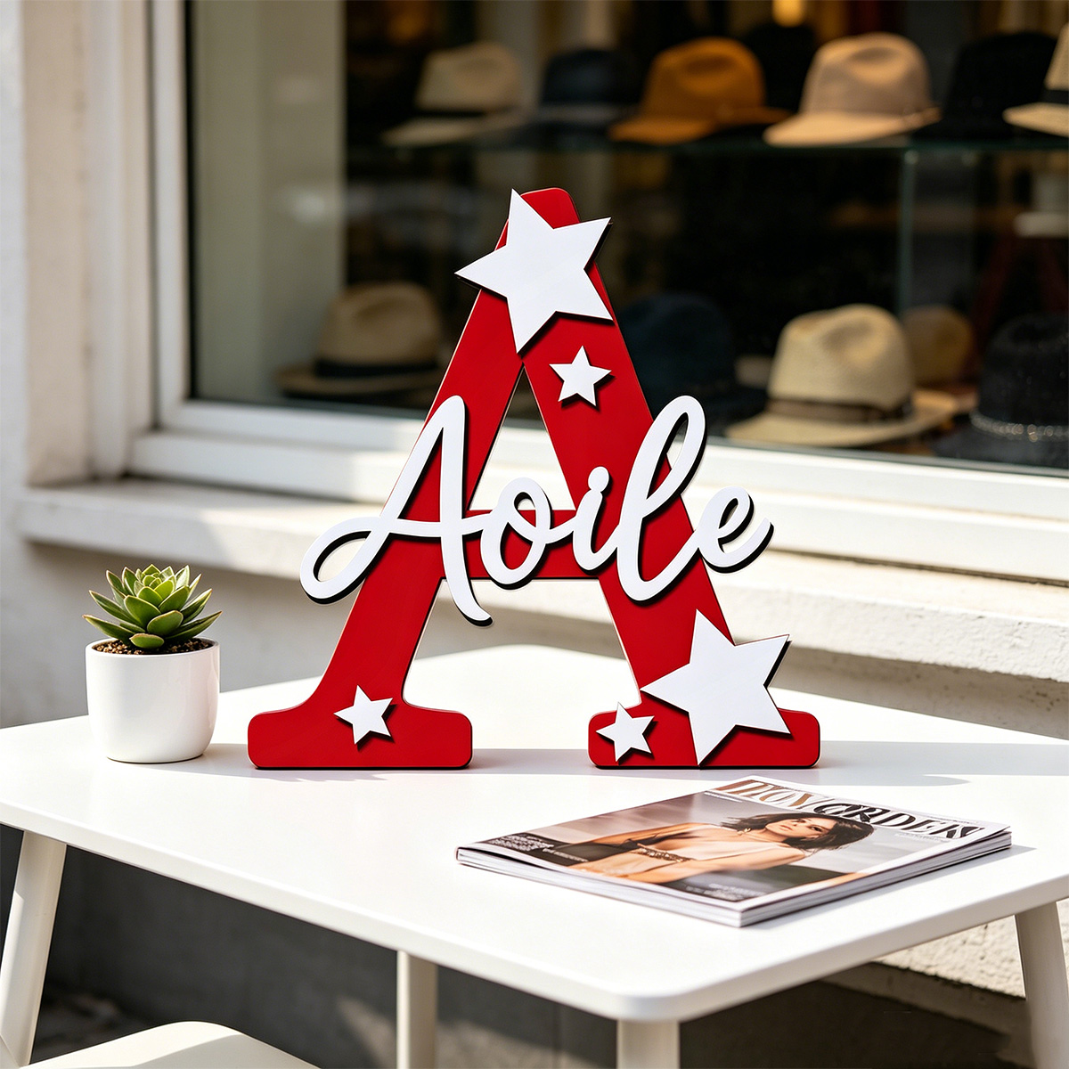 1pc Custom Star Initial Wooden - Wedding Souvenir recension och pris