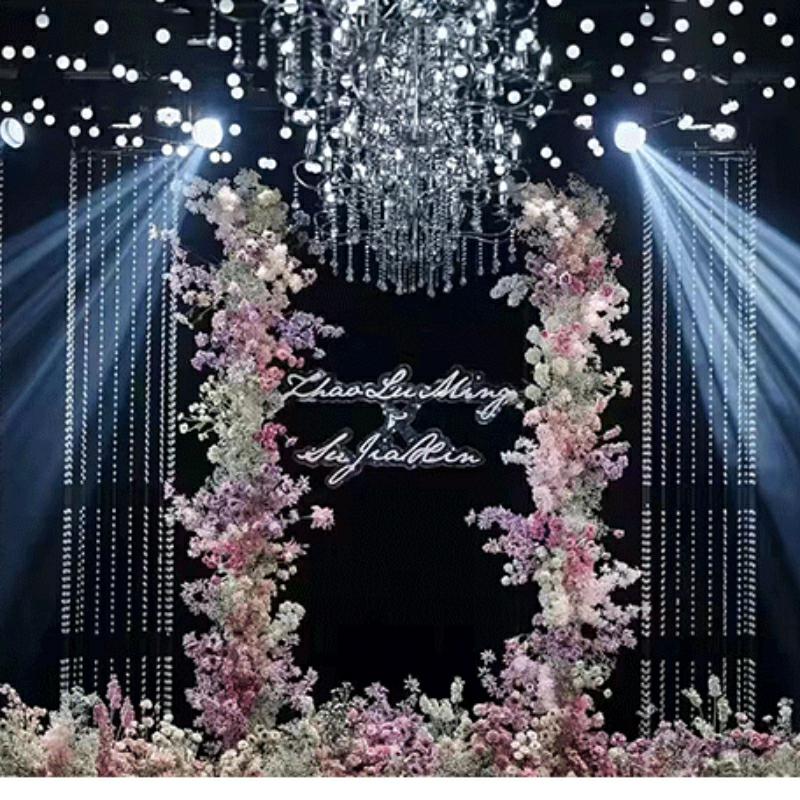 Wedding Hollow Crystal Strings - Wedding Backdrop Curtain recension och pris