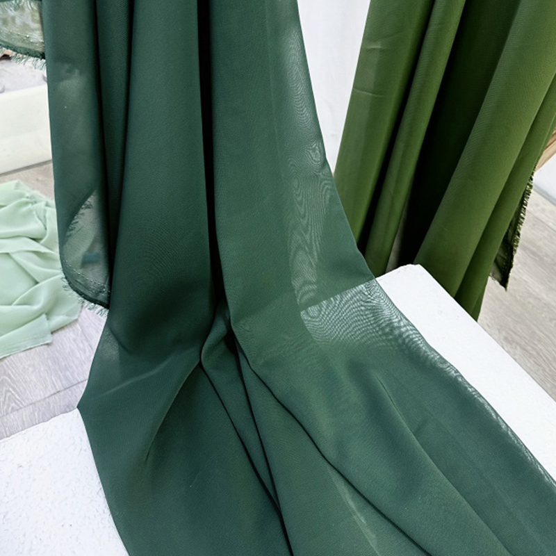 Olive Avocado Green Chiffon Fa - Wedding Backdrop Curtain recension och pris