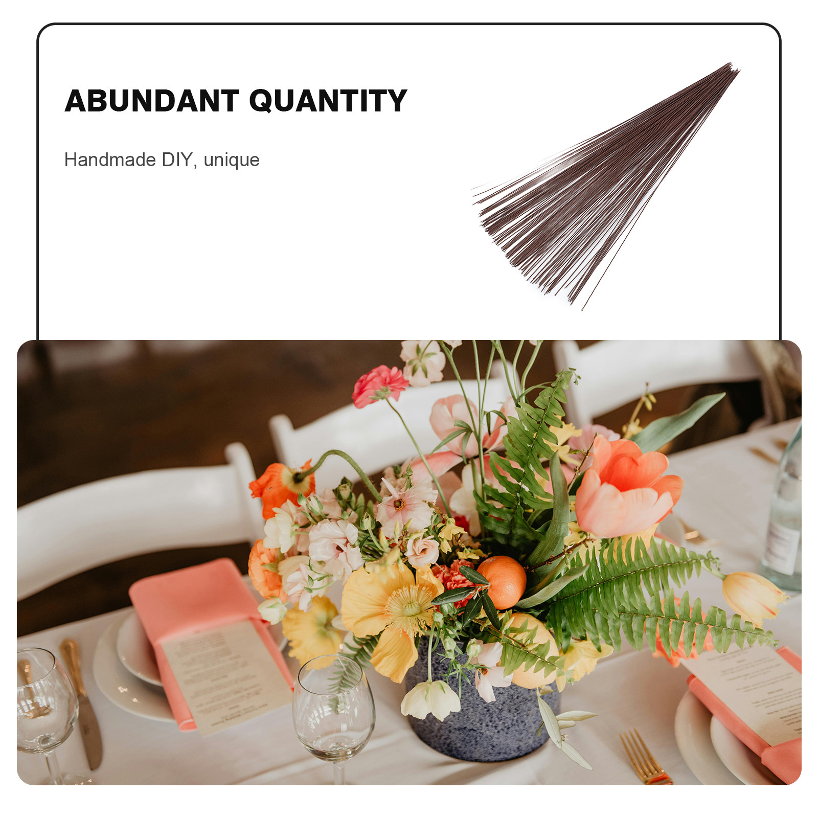 100Pcs Paper Flower Stems Arti - Wedding Support recension och pris