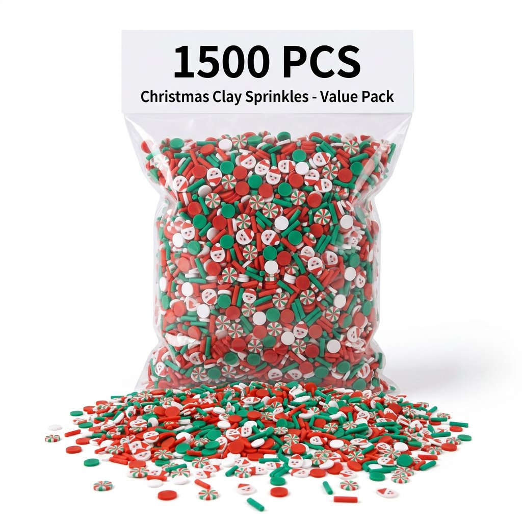 1500pcs Christmas Clay Sprinkl - Wedding Supply Bulk recension och pris