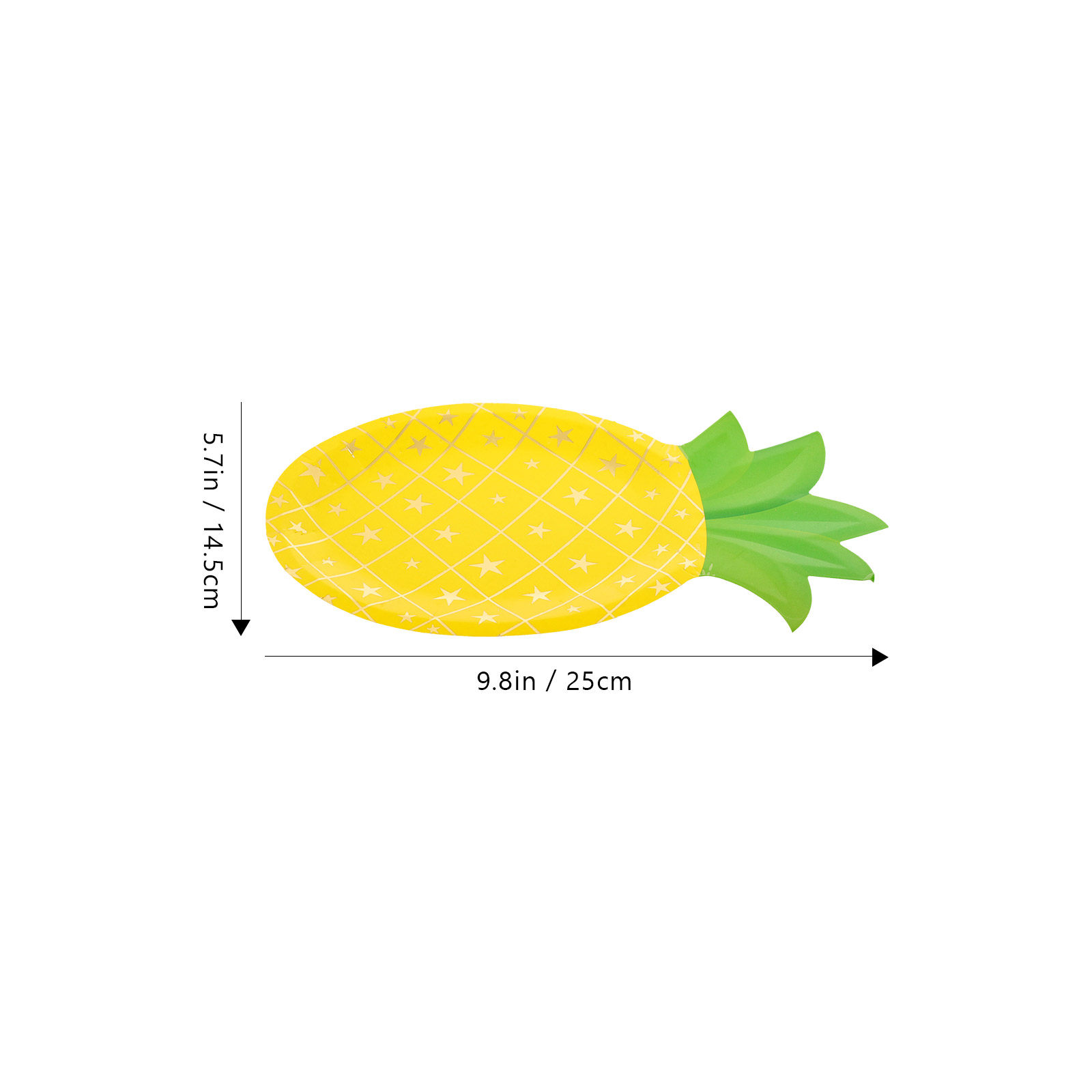 8Pcs Pineapple Paper Plates Di - Wedding Supply Bulk recension och pris
