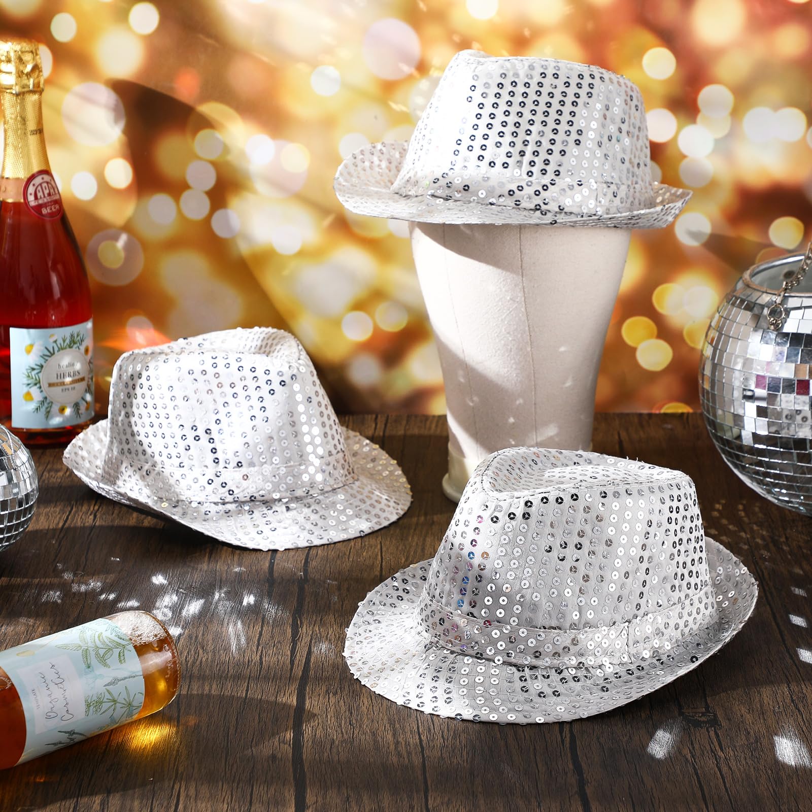 12-36Pcs Sequin Hats Bulk Glit - Wedding Supply Bulk recension och pris