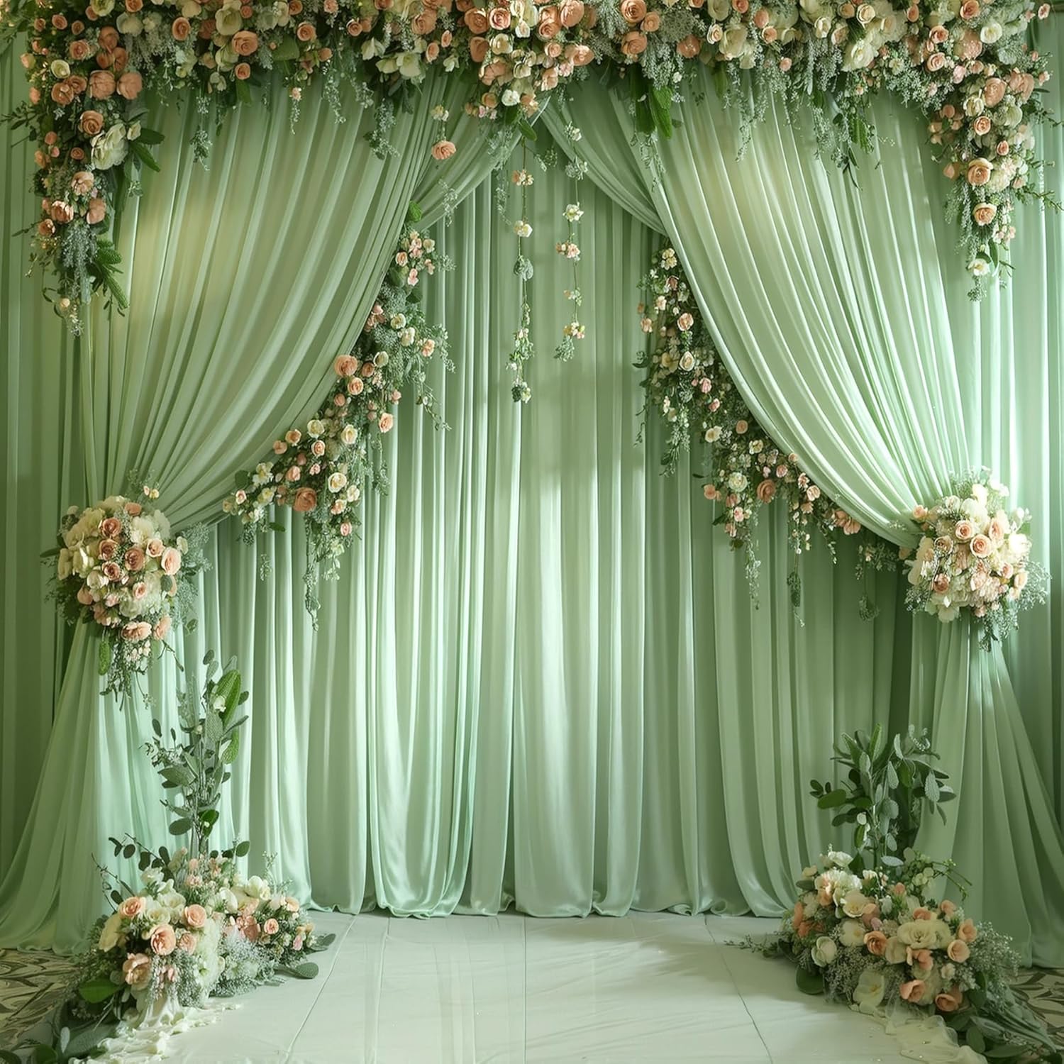 White Backdrop Curtains for Pa - Wedding Backdrop Curtain recension och pris