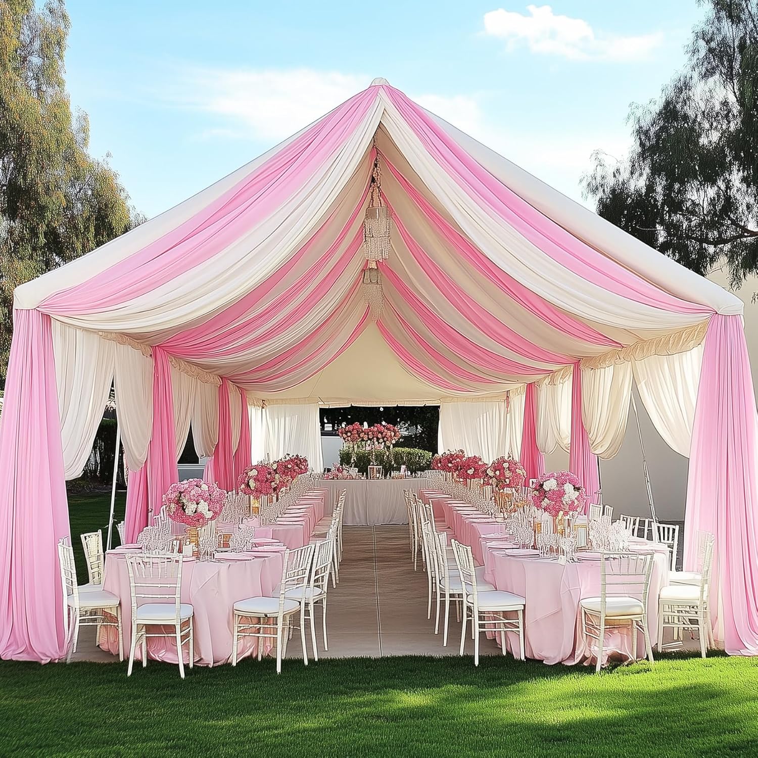 White Backdrop Curtains for Pa - Wedding Backdrop Curtain recension och pris