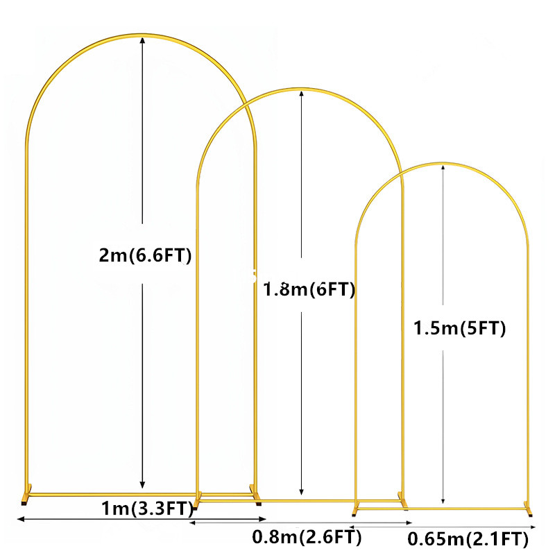 1pc Gold Metal Arch Backdrop S - Wedding Support recension och pris