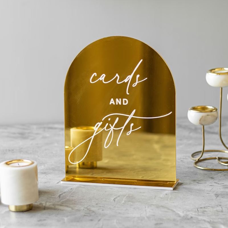 Set Of 4 Wedding Signs,In Lovi - Table Number Gold recension och pris