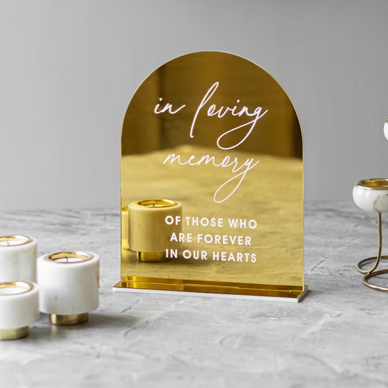 Set Of 4 Wedding Signs,In Lovi - Table Number Gold recension och pris
