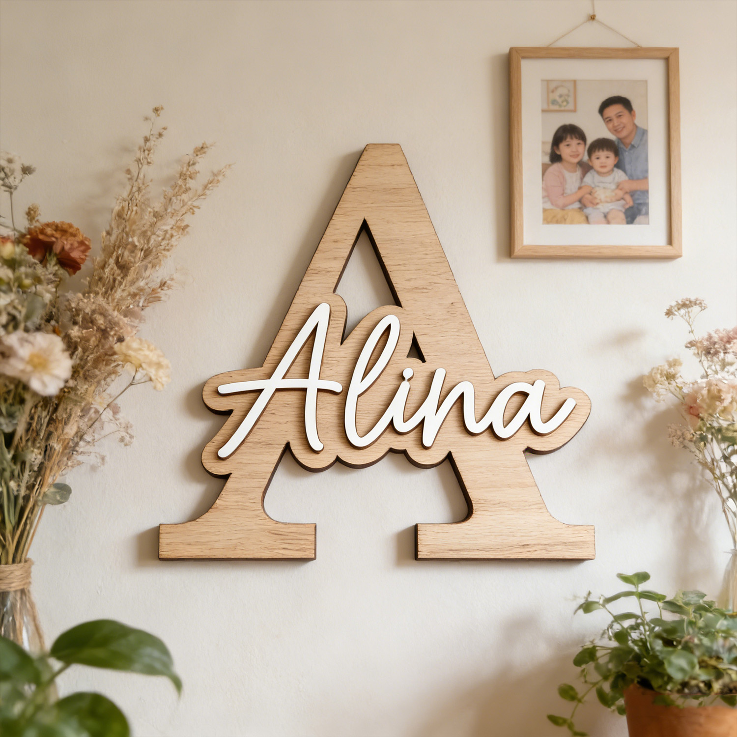 1pc Wooden Plaque with Customi - Wedding Souvenir recension och pris