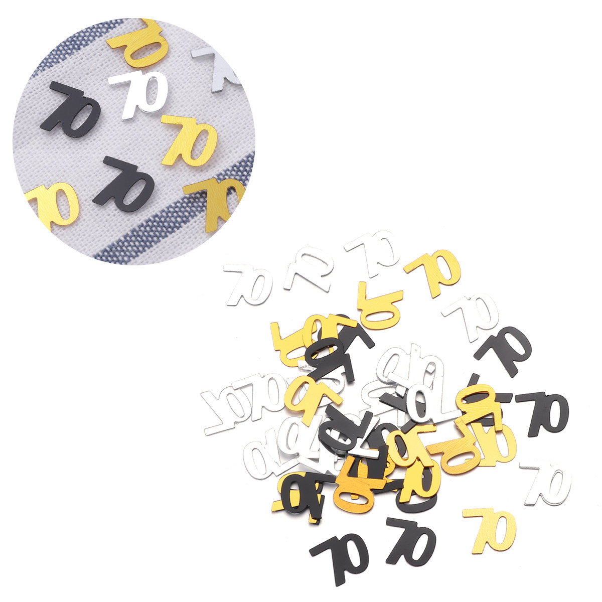 1200Pcs Number Confetti Party  - Table Number Gold recension och pris