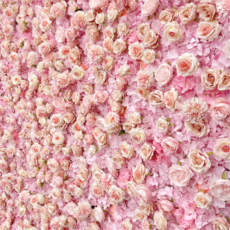 Uflower Pink Rose Hydrangea Cl - Wedding Backdrop Curtain recension och pris