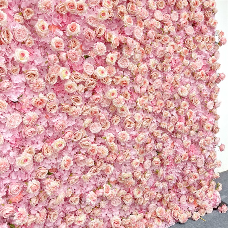 Uflower Pink Rose Hydrangea Cl - Wedding Backdrop Curtain recension och pris