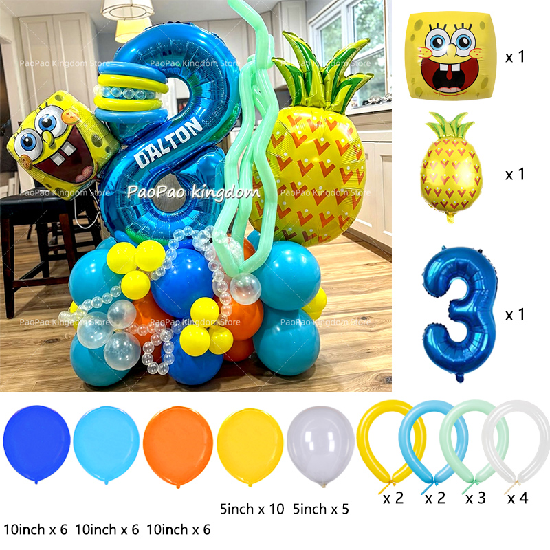 Cartoon SpongeBob Party Balloo - Wedding Supply Kit recension och pris