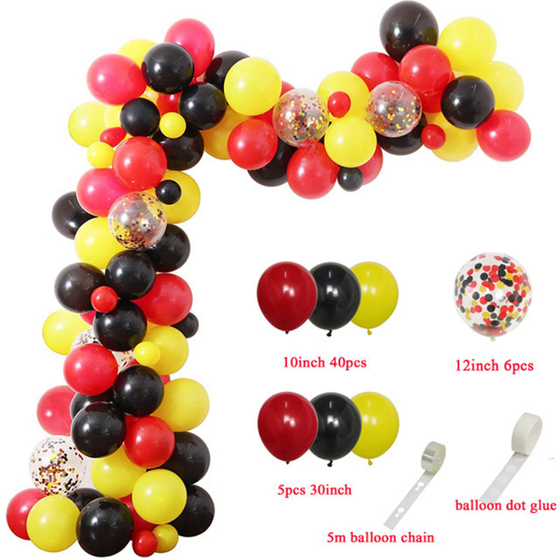 Red Black Yellow Balloon Garla - Wedding Supply Kit recension och pris