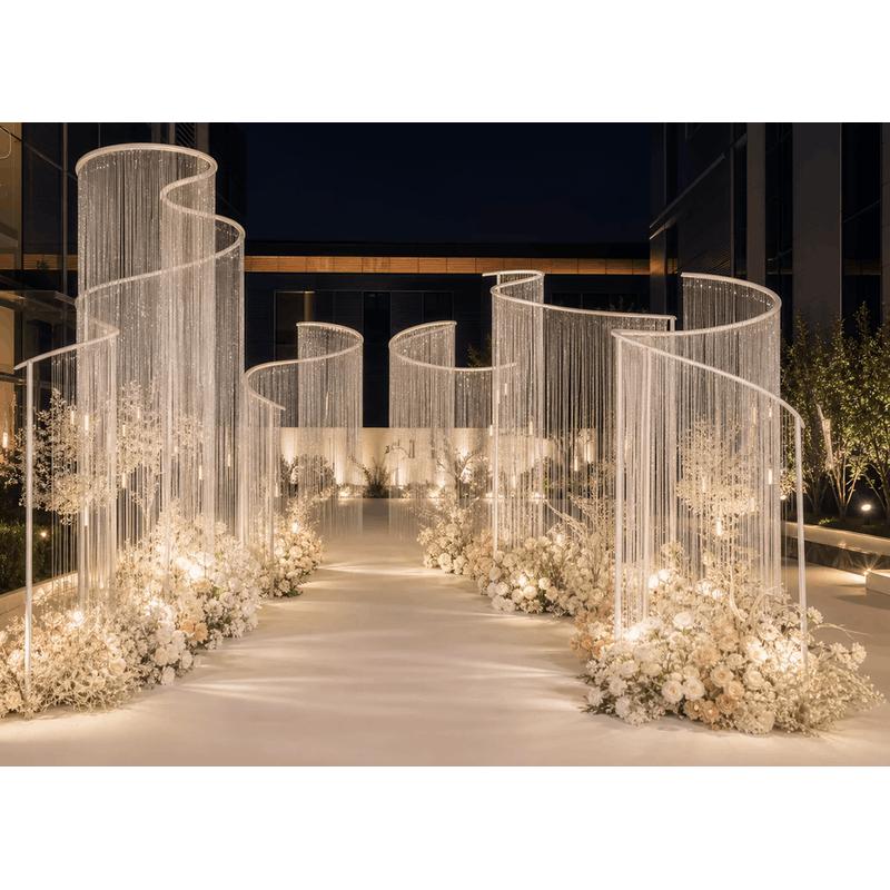 240-300 CM Tall Luxury  S Shap - Wedding Backdrop Curtain recension och pris
