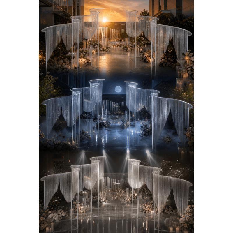 240-300 CM Tall Luxury  S Shap - Wedding Backdrop Curtain recension och pris