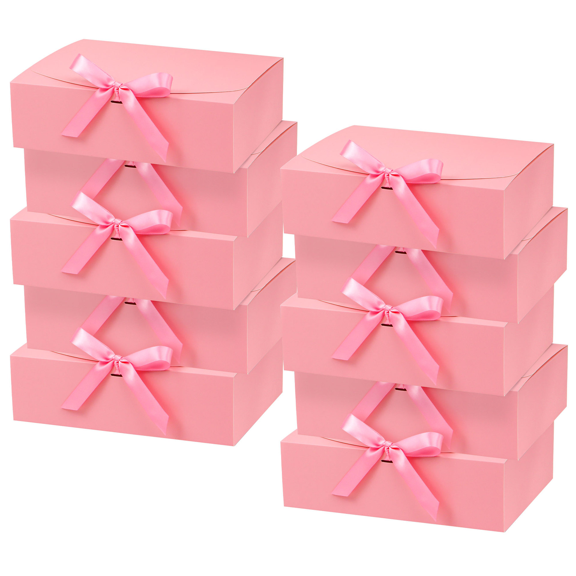 10-Pack Kraft Paper Gift Boxes - Papercraft Supply Ribbon recension och pris