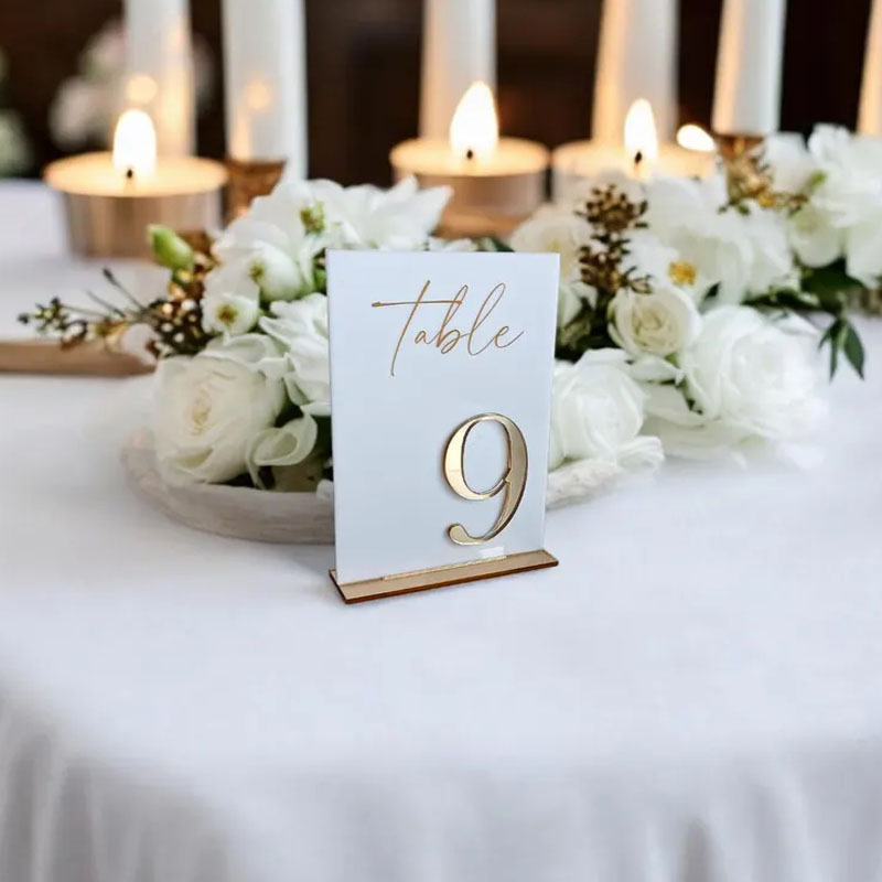 Wedding Table Numbers for Cere - Table Number Gold recension och pris