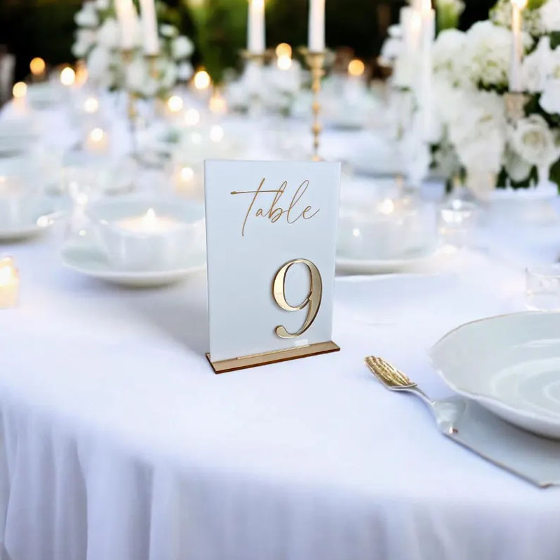 Wedding Table Numbers for Cere - Table Number Gold recension och pris