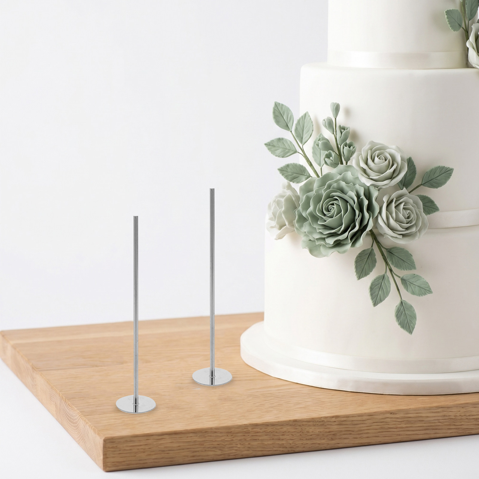 4Pcs Stainless Steel Cake Dowe - Wedding Support recension och pris