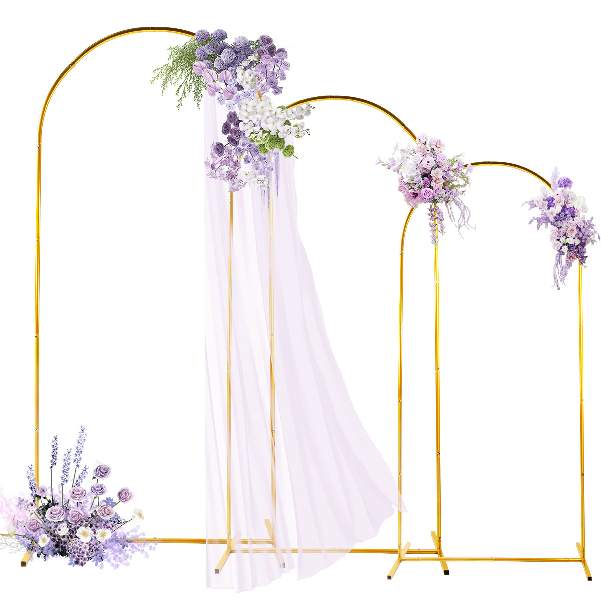 3Pack Golden Metal Arch Kits,  - Wedding Support recension och pris